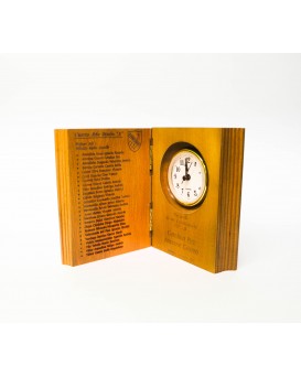 Galvano Madera libro con Reloj