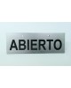 Letrero Abierto/Cerrado placa plateada