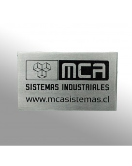 Placa aluminio impresa negro