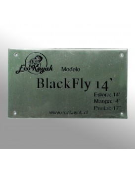 Placa aluminio Grabado negro